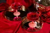 Set aus 2 Tabletts "Feel" - Holz und Glas - goldfarben - Anteprima dell’immagine prodotto 3