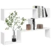 The Living Store Wandregale 2 Stk. Weiß 100x15x20 cm Produktbild-Vorschau 4