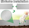 Illustration showing how to install garden edging by interlocking pieces and pushing them into the ground. Produktbild-Vorschau