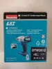 The image shows the retail packaging of a Makita cordless impact wrench. Podgląd zdjęcia produktu