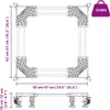 vidaXL wasmachineonderstel, grijs, 67 x 67 x 12 cm, Productafbeelding-voorbeeld 8