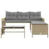 The Living Store Gartensofa in L-Form mit Tisch und Kissen Produktbild-Vorschau 5