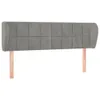 vidaXL Kopfteil mit Ohren Hellgrau 147x23x78/88 cm Samt Produktbild-Vorschau 1