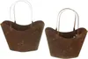 2x Pflanzer "Tasche" aus Metall mit Rost Finish, Pflanztopf Produktbild-Vorschau 2