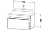 Konsolenunterschrank DURASTYLE 512x900x478mm taupe/weiß Produktbild-Vorschau 3