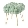 Theo&Cleo Moderner Velvet Kosmetik Hocker, Quadratisch Produktbild-Vorschau 1