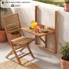Tavolo da balcone pieghevole LILOU, realizzato in legno di Anteprima dell’immagine prodotto 2