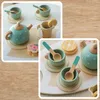 Kinder Holz Tee Set Kaffee Service Spielzeug Mit Tablett Produktbild-Vorschau 5