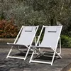 2erSet Chiliennes CYPRUS - graues Textilene/weiße Struktur Produktbild-Vorschau 8