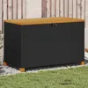 vidaXL Gartentruhe Schwarz 110x55x63 cm Poly Rattan Produktbild-Vorschau 2