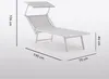 set de 2 bains de soleil réglables en aluminium avec toit Voir les images du produit 5