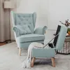 Idohome - Gepolsterter Ohrensessel CLASSIC mit Hocker, Produktbild-Vorschau 4