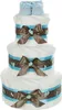 Windeltorte Babybooties | 3-stöckig blau Produktbild-Vorschau 1