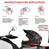 Aufkleber Rennnummer für Motorrad "4" Slim Trikolore 100 mm Produktbild-Vorschau 3