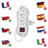 Prodlužovací kabel 5 m / 3 zásuvky / s vypínačem / bílý / PVC / 1 mm2 Náhled obrázku produktu