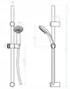 Brausegarnitur mit Stange 70 cm Chrom Cento Produktbild-Vorschau 2