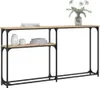 vidaXL Konsolentisch Sonoma-Eiche 145x22,5x75 cm Produktbild-Vorschau 3