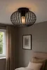 A bedroom interior with a ceiling lamp, window with curtains, and a framed picture on the wall. Anteprima dell’immagine prodotto