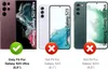 Collage showing different Samsung Galaxy phone models with compatibility indicators. Produktbild-Vorschau