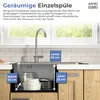 ANW HOME Dřez, nerezový dřez, vestavný dřez s odkapávací Náhled obrázku produktu 2