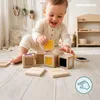 Mamabrum - Jeu sensoriel Montessori en bois : 4 cubes et 12 Voir les images du produit 4