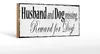 Holzschild Spruch 27x10cm Husband and Dog missing Reward Produktbild-Vorschau 1
