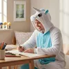 Pigiama Onesie Kigurumi Travestimento Costume Unicorno Anteprima dell’immagine prodotto 7