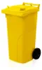 Poubelle de tri sélectif à roulettes 120 L ICS - Jaune Voir les images du produit 3