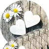 Abwaschbare Tischsets 6er Set Gänseblümchen Blumen rund Produktbild-Vorschau 1