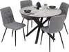 Homestyle4u Essgruppe mit 4 Stühlen 5 tlg Esstisch rund 110 Produktbild-Vorschau 13