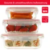 Glas-Klickboxen 3er-Set BPA-frei Frischhaltedose Mikrowelle Produktbild-Vorschau 3
