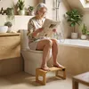 HOMCOM Toiletzitting, bamboe, inklapbaar, badkamerkruk, Productafbeelding-voorbeeld 8