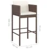 A bar stool with dimensions indicated by measurement lines and text. Náhľad obrázku produktu