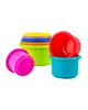 A collection of colorful stacking cups on a white background. Produktbild-Vorschau