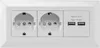 CHILITEC Steckdosenblock 23650, 2-fach, 2x USB-A, 16A/250V, Produktbild-Vorschau 2