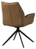 MASSIVMOEBEL24 Drehstuhl 61x61x89 braun / grün HENRI #101 Produktbild-Vorschau 10