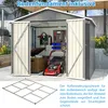 GIHAUVIA Metall Gerätehaus Grau 180 × 229,4 × 191 cm Produktbild-Vorschau 2