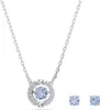 A jewelry set including a necklace and earrings on a white background. Produktbild-Vorschau