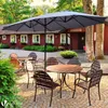 VOUNOT® Doppelsonnenschirm mit kurbel, Marktschirm, 460 x Produktbild-Vorschau 6