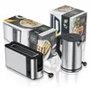 A toaster and a kettle are displayed with their packaging on a white background. Podgląd zdjęcia produktu