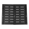 A black telescopic drawer with horizontal slots and two vertical sliding rails. Podgląd zdjęcia produktu