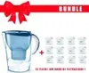A water filter pitcher and a bundle of replacement filters are displayed with a red ribbon and the word "BUNDLE". Podgląd zdjęcia produktu