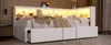Lit banquette métallique 90x200 cm avec lit gigogne, Voir les images du produit 10