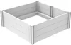 A white, square raised garden bed. Produktbild-Vorschau
