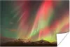 MuchoWow® Poster Nordlichter - Grün - Rosa - Berg 60x40 cm Produktbild-Vorschau 2