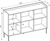 Technical drawing of a sideboard with dimensions. Produktbild-Vorschau