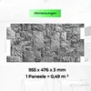 Panele ścienne / sufitowe 3D PCV, Naturalny Szary Kamień, 1 Podgląd zdjęcia produktu 3
