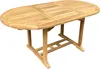 A wooden dining table shown from a diagonal angle against a white background. Produktbild-Vorschau