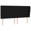 Kopfteil mit Ohren Schwarz 203x23x118/128 cm Stoff Produktbild-Vorschau 1