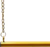 A close-up of a gold-colored metal bar with a chain hanging from it, against a white background. Podgląd zdjęcia produktu
